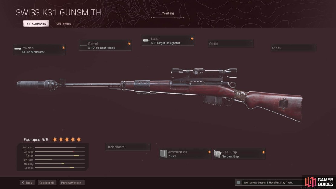 Swiss K31 w/ Attachments