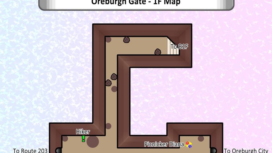Map of Oreburgh Gate 1F.
