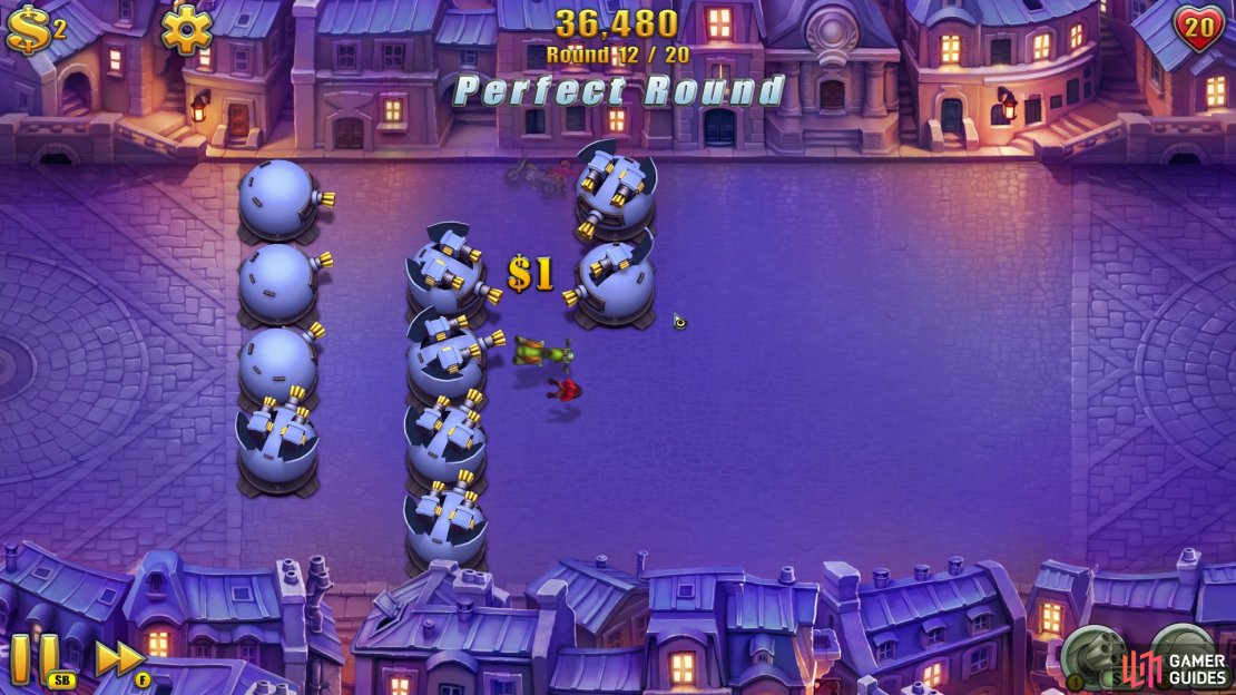 You&rsquo;ll net $5 from destroying the baby tank, use this to buy a new tower outright.