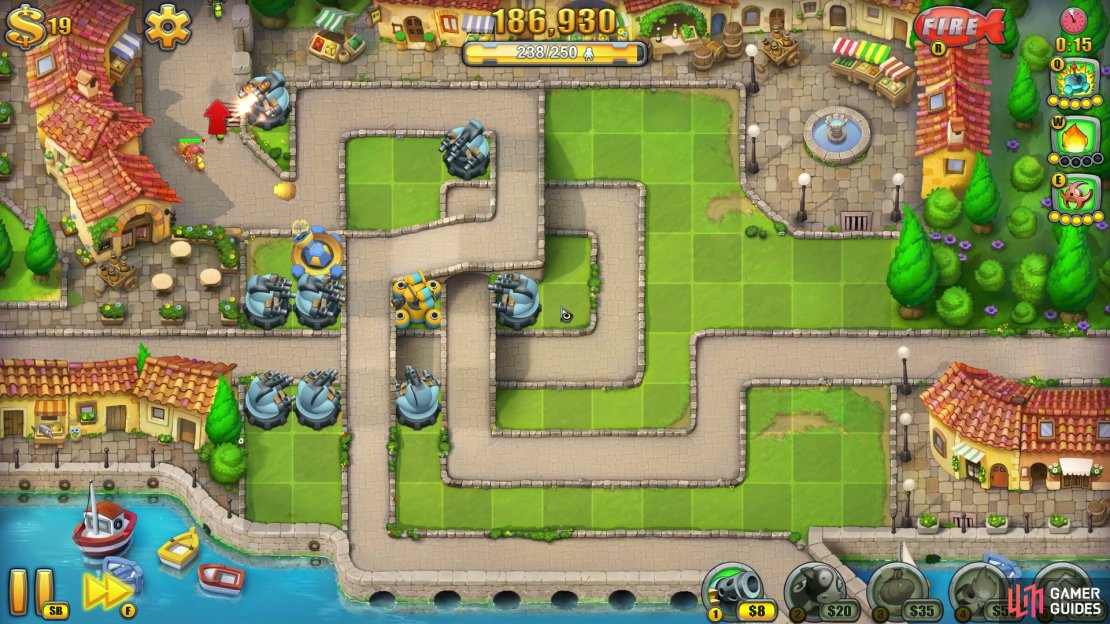 &ndash; Plant loads of Gun Towers to cover the left entrance so they&rsquo;re picked off that much quicker.  &ndash; Stick to this plan for to get those hard-fought three stars.