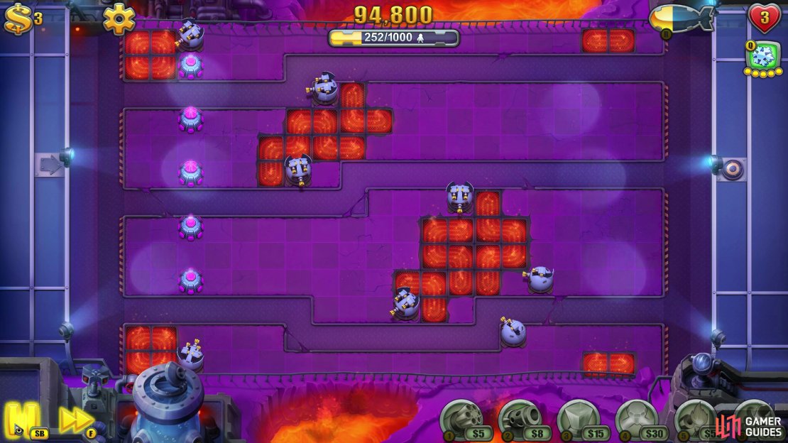 It&rsquo;s impossible to stop units from leaving this map. Your only goal (for three stars at least), is to hit that target at the top. As long as no more than two units make it out, you&rsquo;re still good to go!