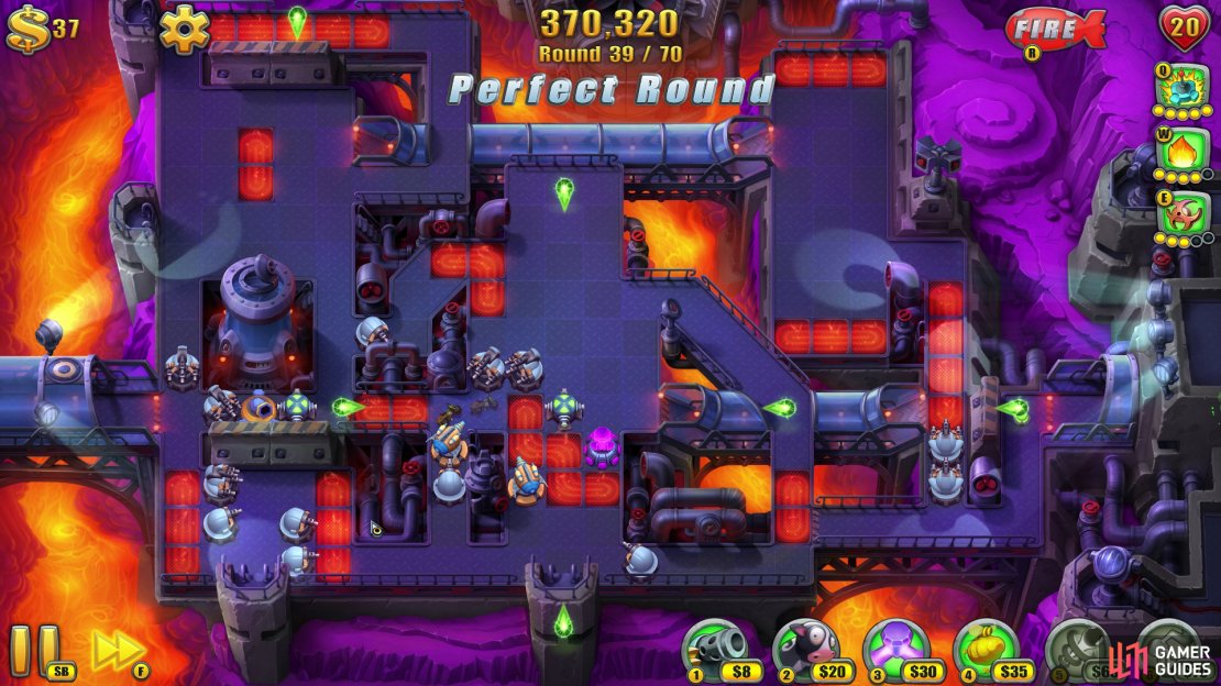 The Plasma Towers will be your key strategy here as they&rsquo;ll deliver serious damage on a constant basis across a key portion of the map.
