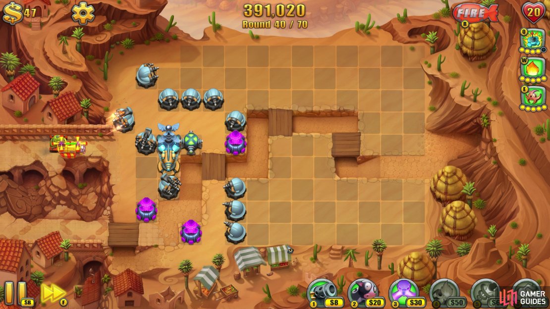 You&rsquo;ll have maxed out your Airstrike attack, feel free to use it on round 30 (on the Momma Tanks) as you&rsquo;ll earn another one with our strategy by around round 48 again.
