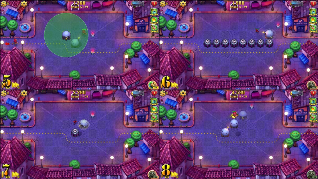 They&rsquo;ll also run in the same direction as long as they&rsquo;ve travelled more than half the distance to the exit (so on some puzzles you&rsquo;ll need to wait for them to have &lsquo;committed&rsquo; to that path before placing your Gun Tower), otherwise they&rsquo;ll change direction. Therefore, these puzzles are all about using - and most definitely abusing - these facts to succeed.