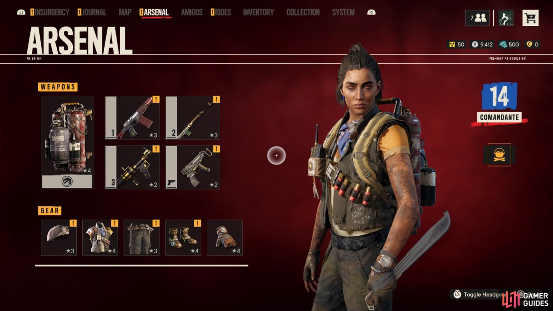 Overview of Dani&rsquo;s Arsenal.