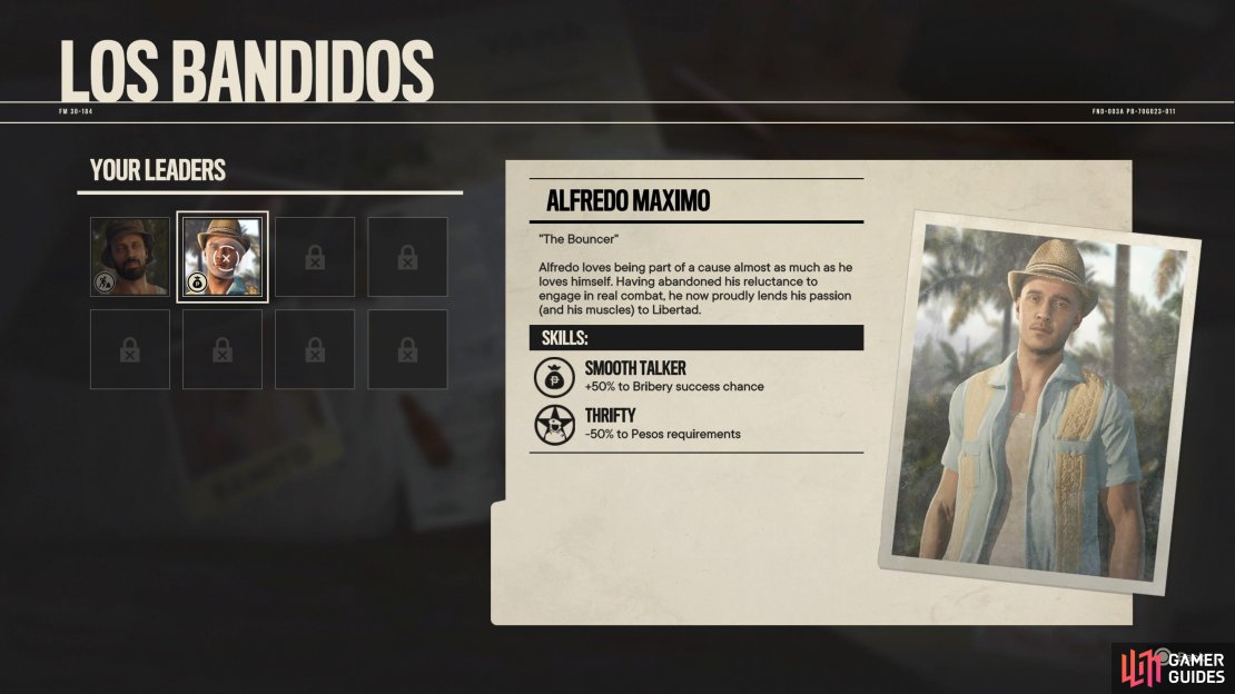 Pick one of the leaders to begin a Los Bandidos operation.