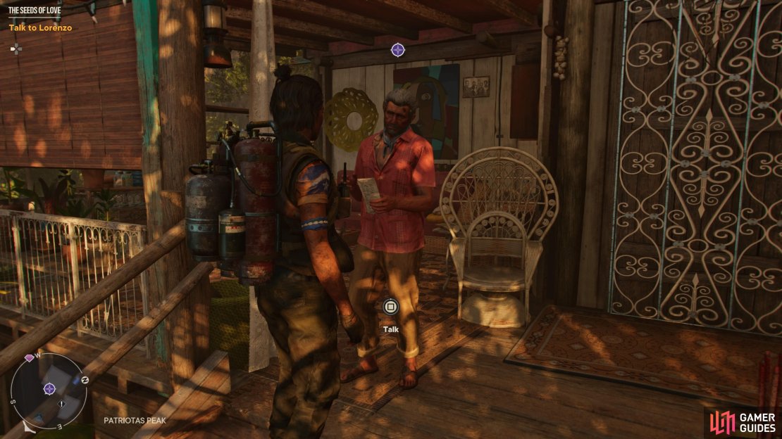 Speak with Lorenzo to start this quest.
