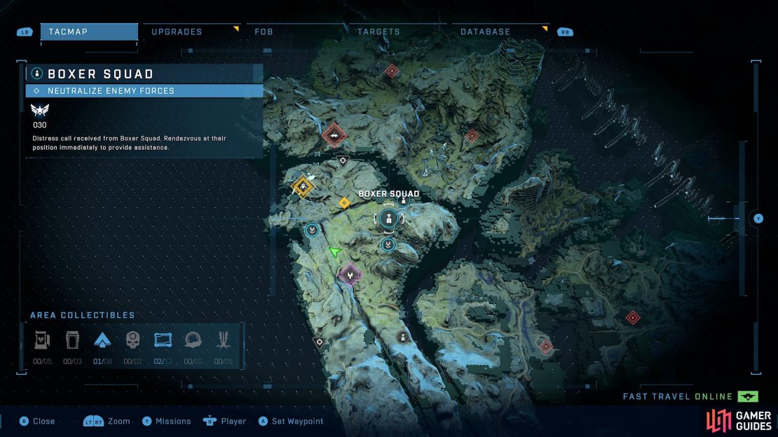 Head to this location on the map to find the Boxer Squad.