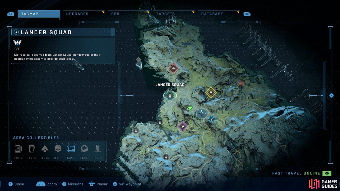 Head to this location on the map to find the Lancer Squad.