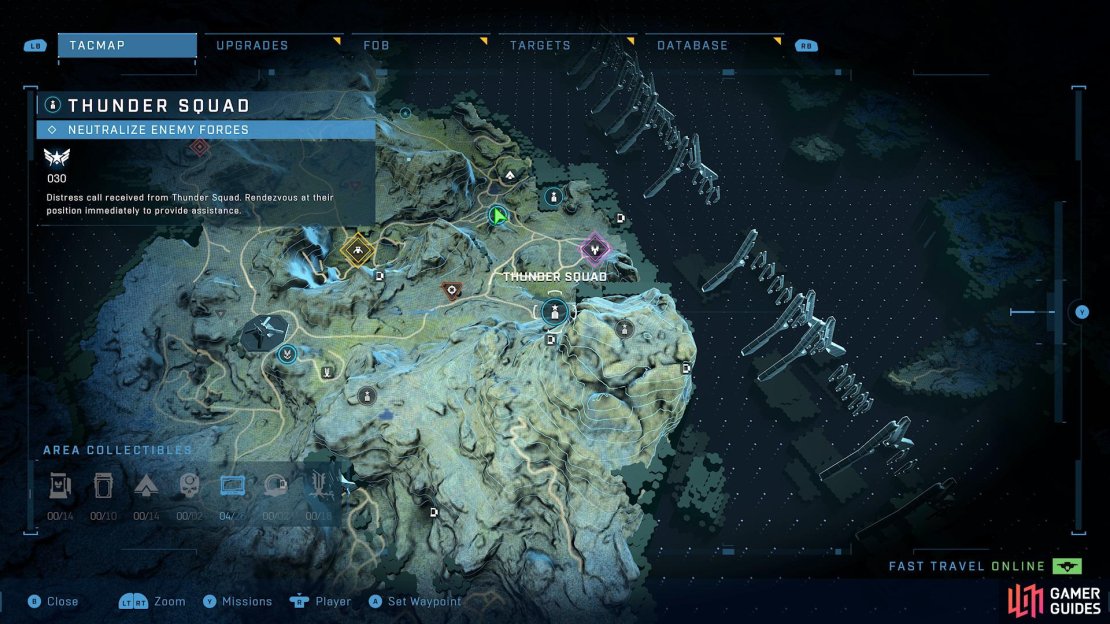 Head to this location on the map to find the Thunder Squad in a cave.