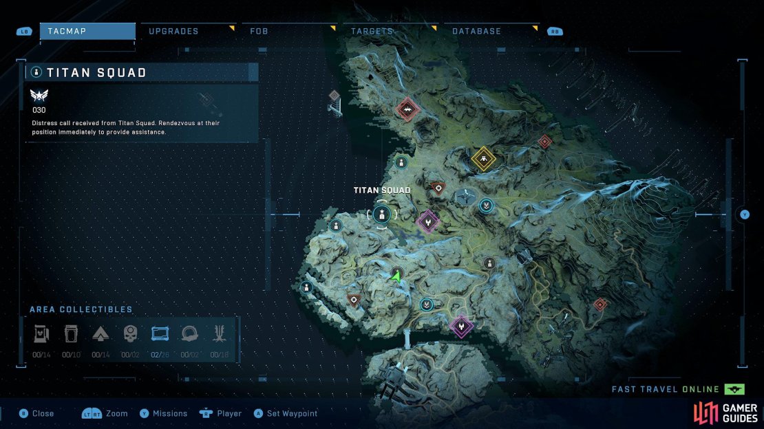 Head to this location on the map to find the Titan Squad.