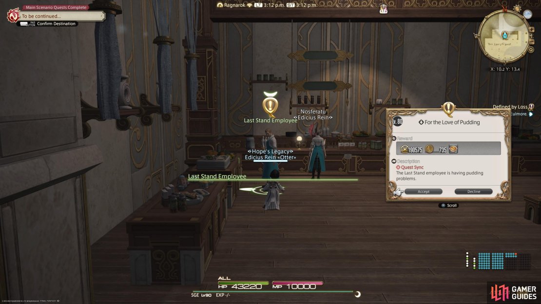 Speak with the Last Stand Employee to begin this quest. 