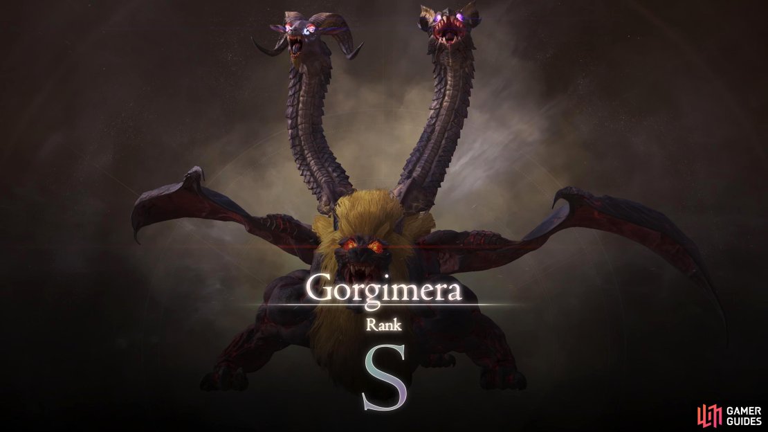 Gorgimera is an S-Rank accessed during the &ldquo;Across the Narrow&rdquo; main scenario quest.