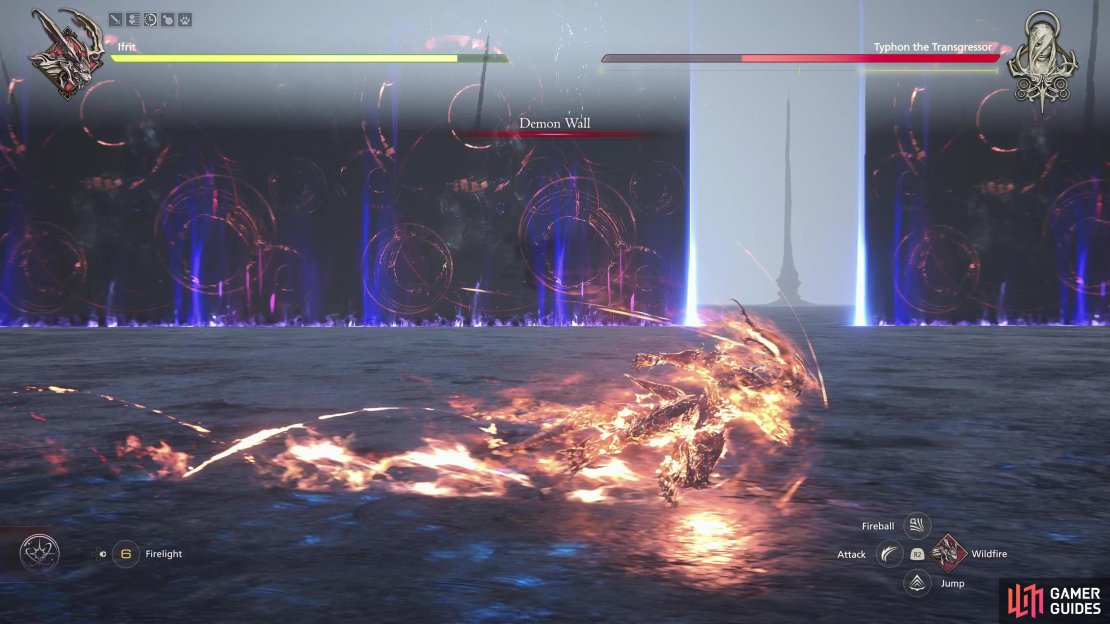A series staple, in Final Fantasy XVI !Typhon&rsquo;s Demon Wall attack sends waves of energy barriers at you - dodge between the gaps to avoid damage.