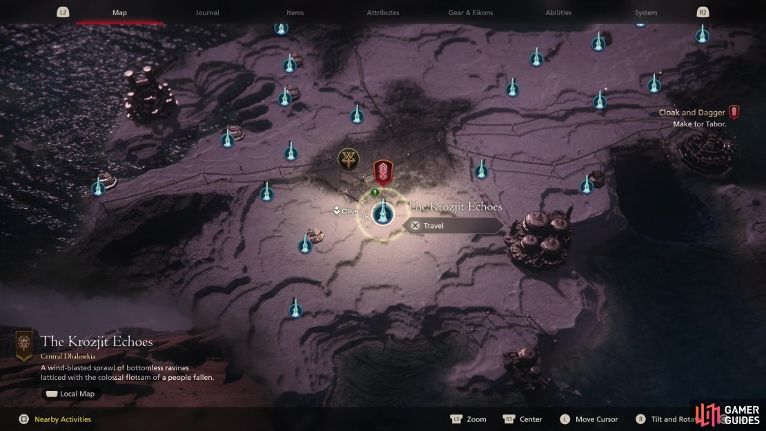 Like many main quests, Cloak and Dagger won&rsquo;t start until you travel to a new area - in this case, The Krozjit !Echoes.