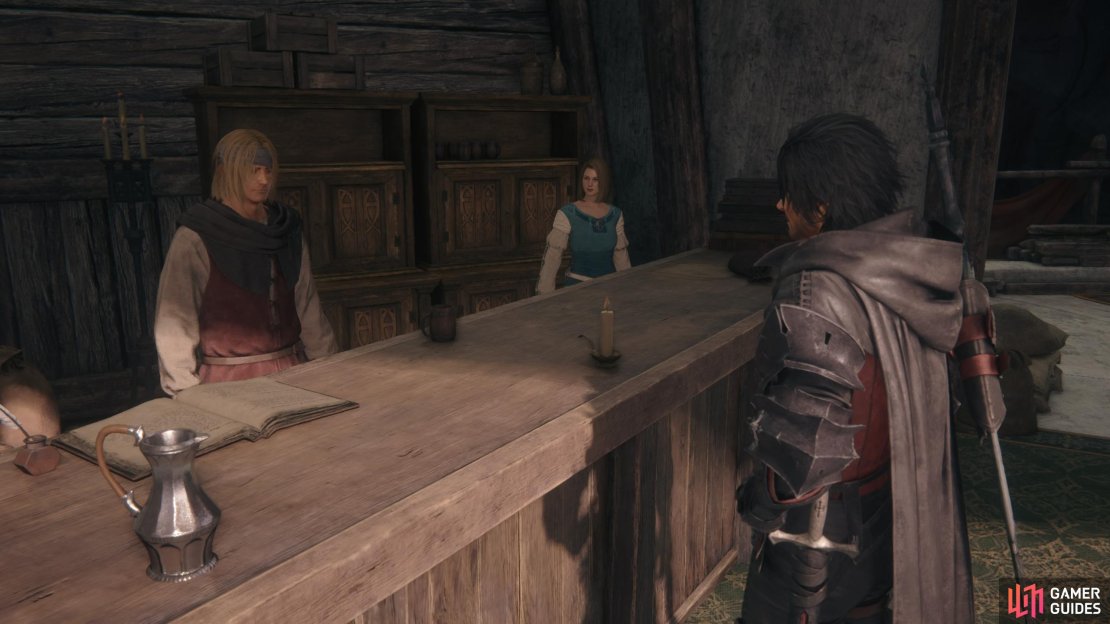 Payback side quest in Final Fantasy 16, featuring !Gaute&rsquo;s clumsy ledger accounts.