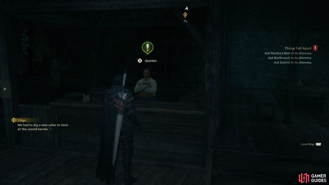 Speak with Quinten to begin this quest.