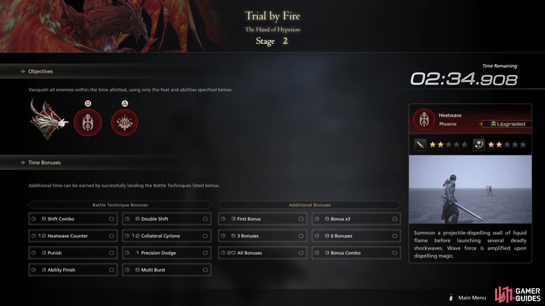 You will gain the Heatwave ability for Stage 2.