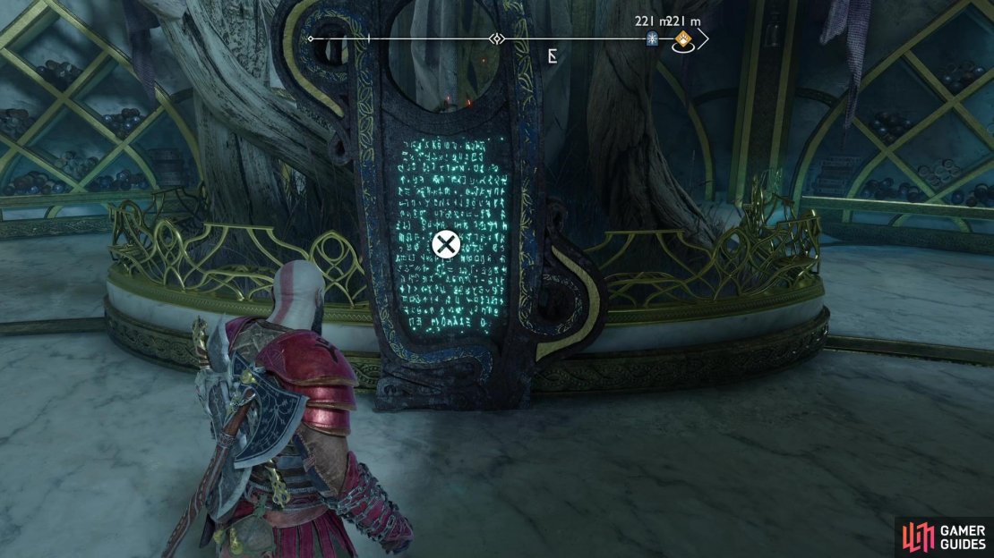 In the library of the Elven Sanctum, climb up a ledge to find the Lore Marker - The Arbiters of Knowledge,