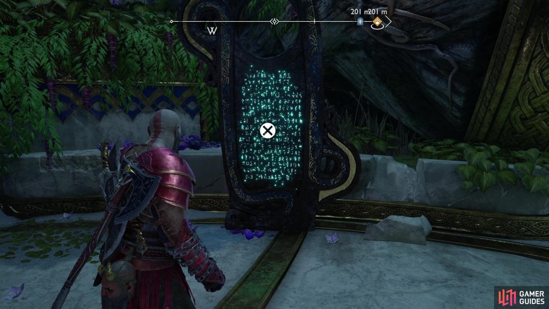 Enter the library in the Elven Sanctum and search the lower level to find the Lore Marker - Rules of the Sanctum,