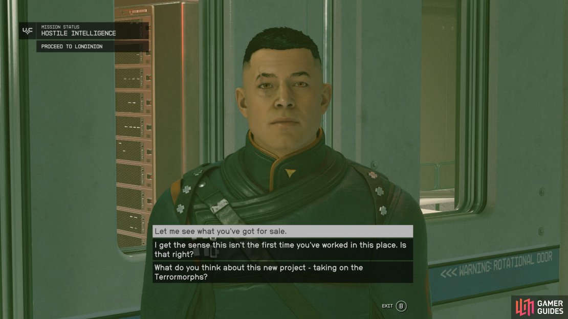 You will want to speak with LT. Azevedo to stock up on supplies before arriving at Londinion.