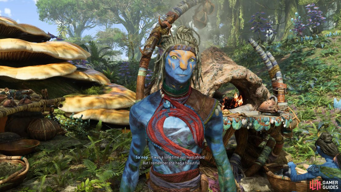 Sa&rsquo;nop is an older Na&rsquo;vi who has memories of your mother.