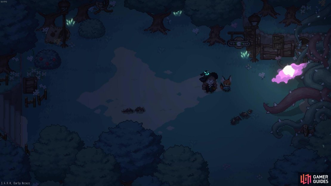 Use the Lunar&rsquo;s Oil to dispel the vines. 