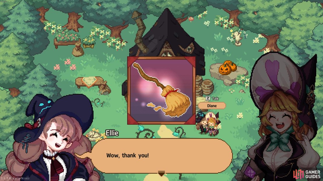 The Witch&rsquo;s Broom is a freebie gift from Diane. 
