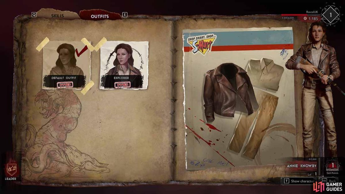 Annie&rsquo;s available outfits