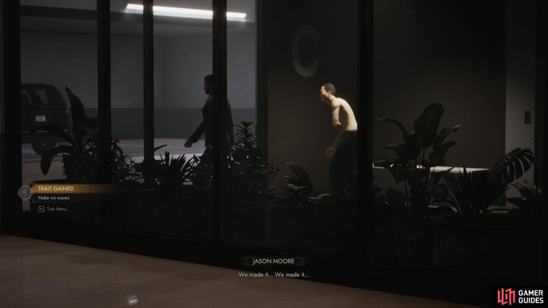 You will obtain a Trait if you don&rsquo;t kill anyone during the escape.