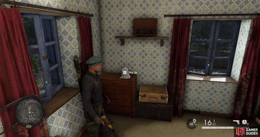 You&rsquo;ll find the bag in the corner of the room here.