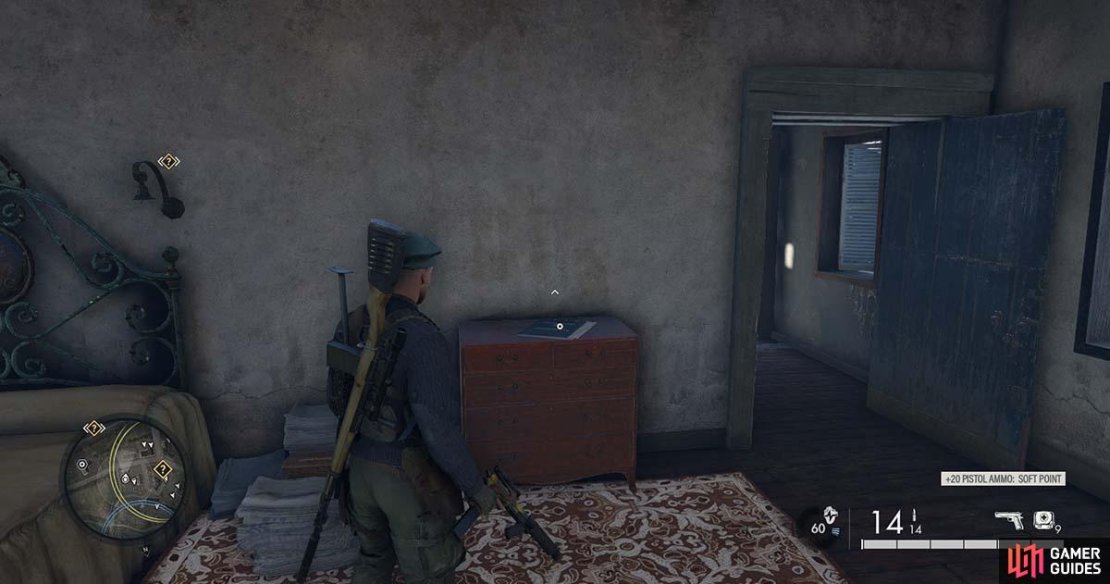 You’ll find the document on top of this set of drawers in the building.