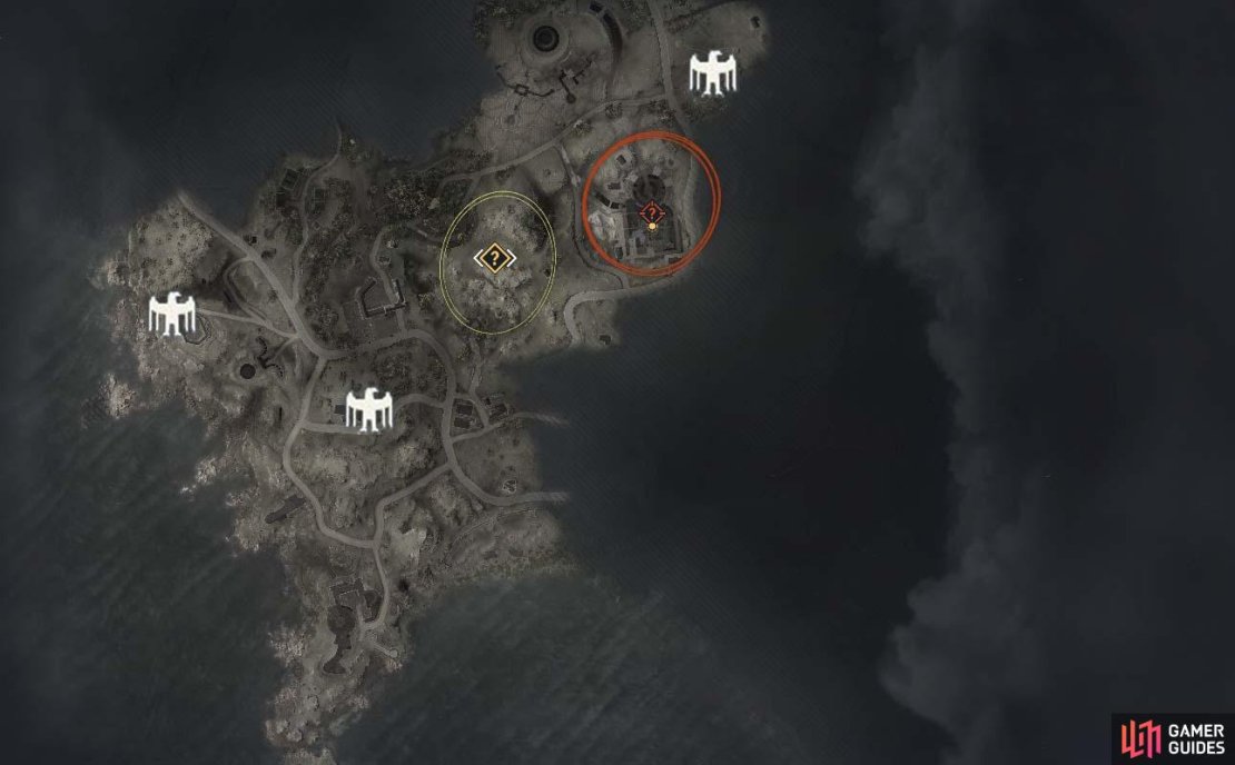 The location of all of Mission 5&rsquo;s Stone Eagles.
