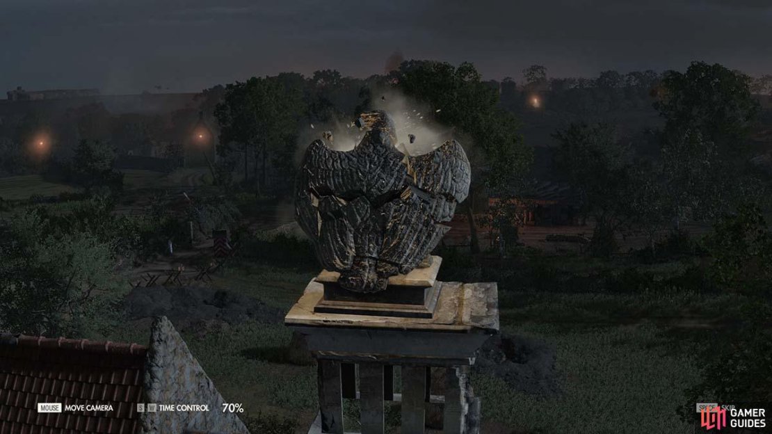 A Stone Eagle perishes courtesy of your sniper&rsquo;s bullet.