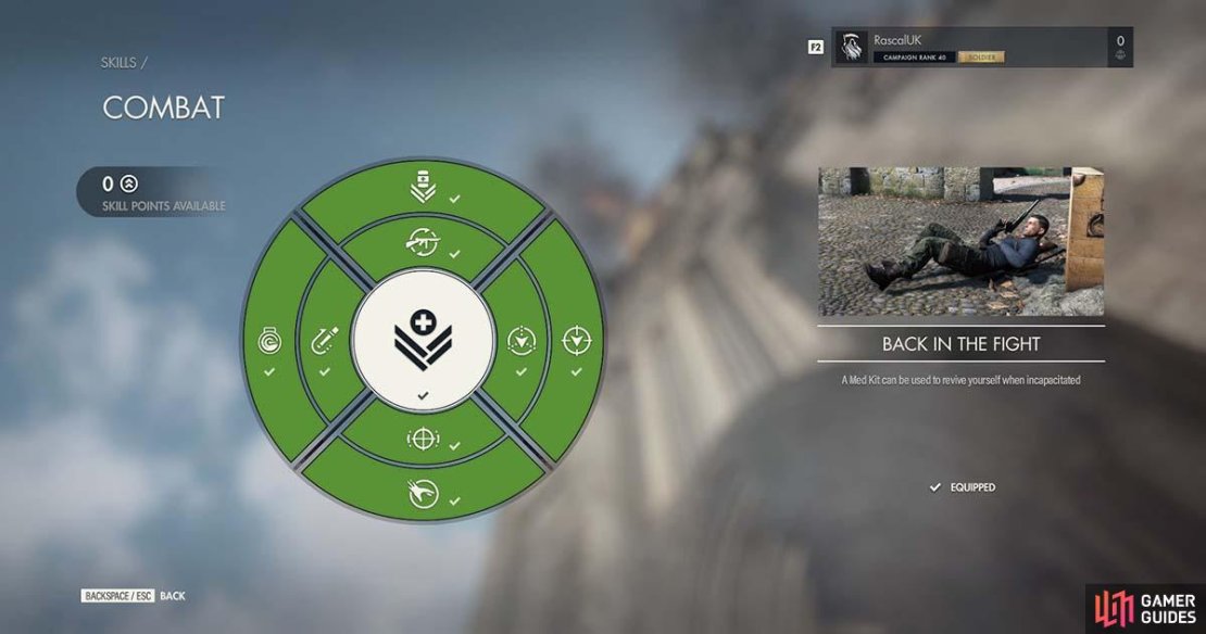 The Combat Skill Points section contains some useful traits.