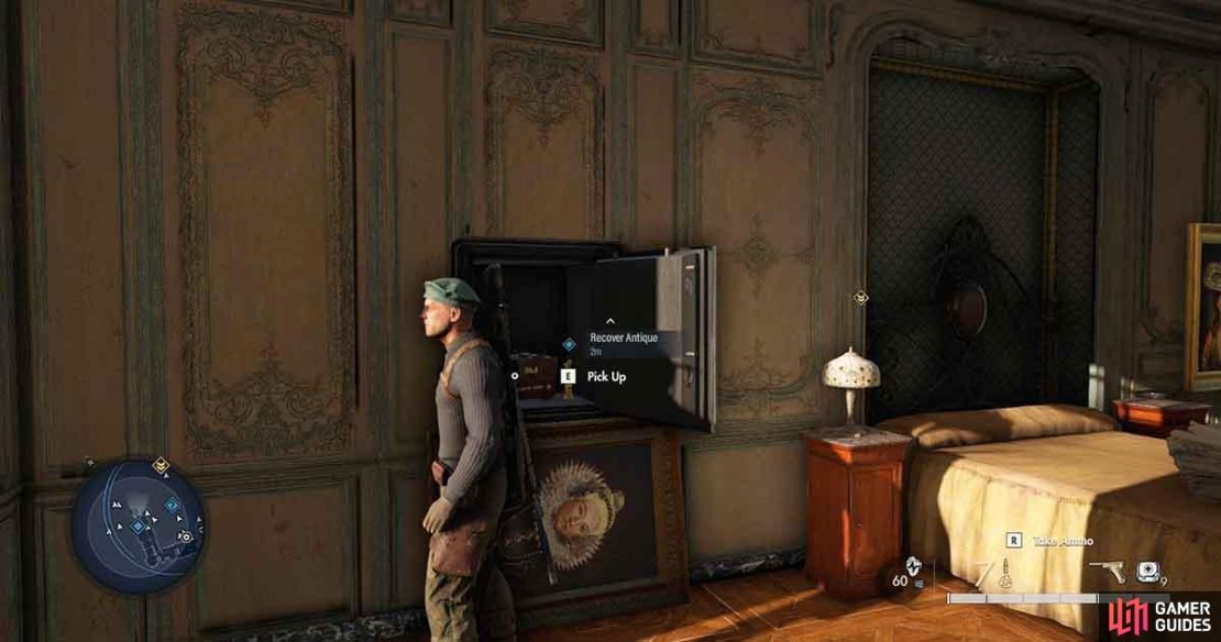 You&rsquo;ll need to interact with the painting to the left of the bed to reveal the chest.