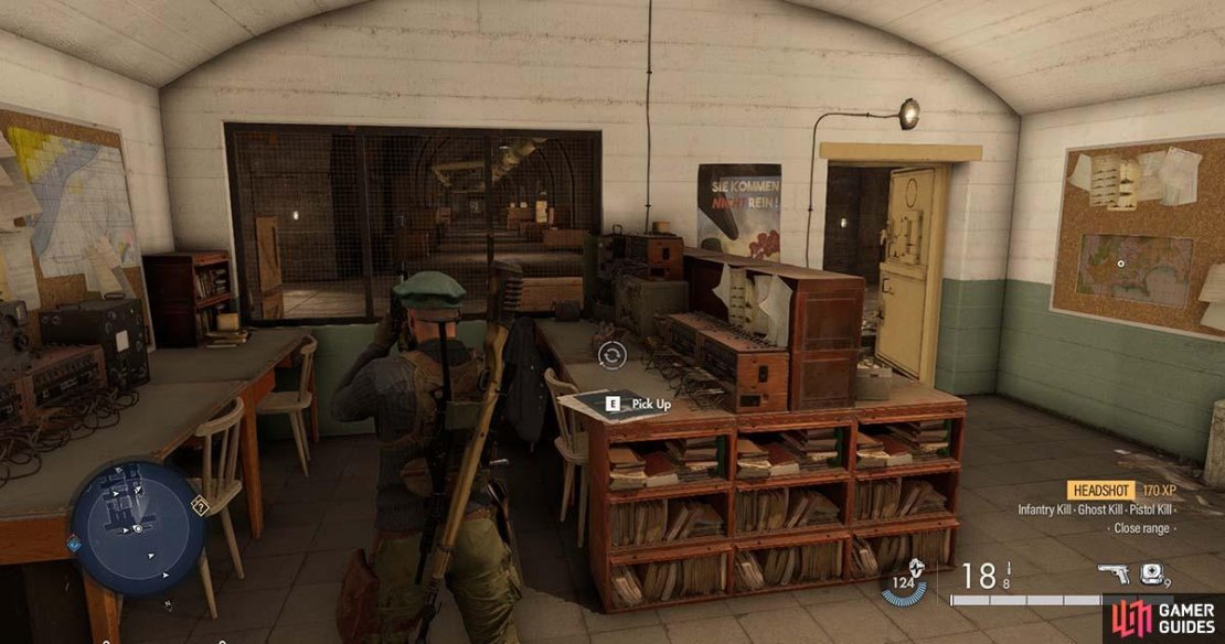 You&rsquo;ll find the document on this table in the communications room of the bunker.