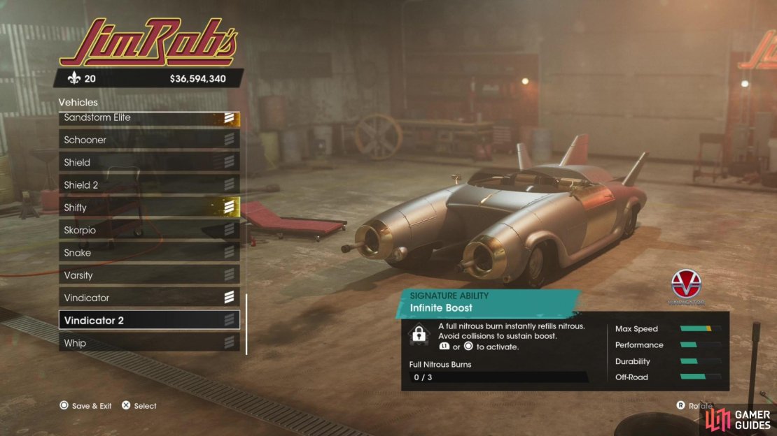 Find all five parts of the Forgotten Prototype and it’ll appear in your garage.