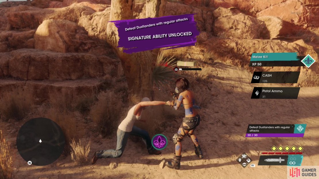 To unlock the Dustlander Sword&rsquo;s Signature Ability you&rsquo;ll need to farm sparsely spawning Dustlanders in Fort Tapeworm and Fort Thunderpump.