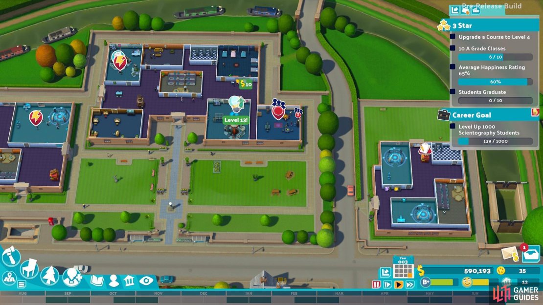 By adding extra plots of land you expand your starting campus&rsquo; size quite dramatically.