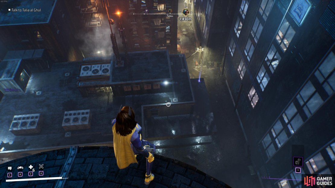 You&rsquo;ll get a good view of the Batarang here by standing on the nearby container.