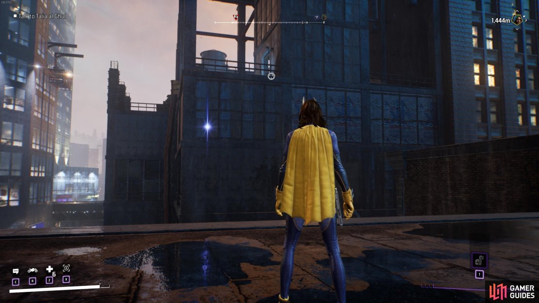 You&rsquo;ll need to grapple onto the building and then climb or drop down to obtain the Batarang.
