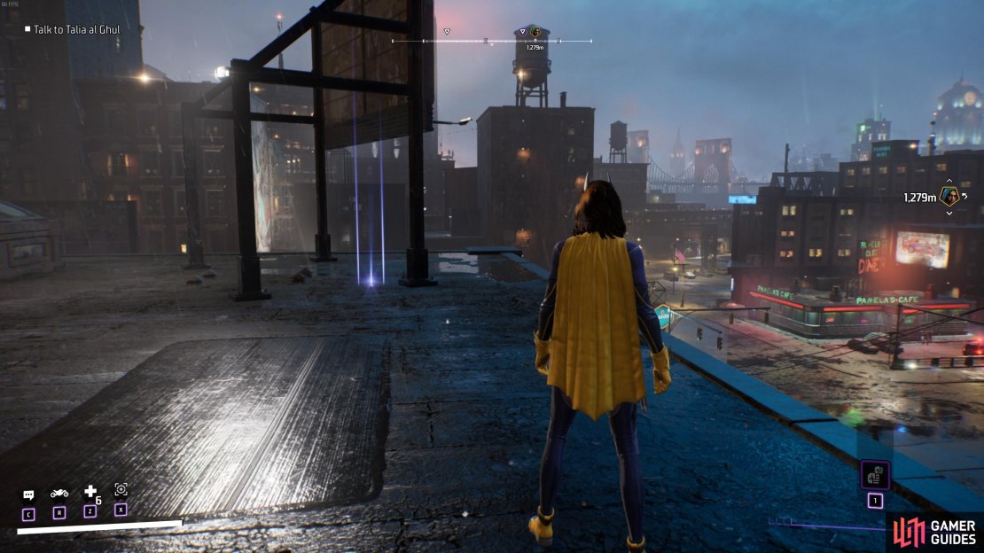 You&rsquo;ll find the Batarang just under the sign on the rooftop.
