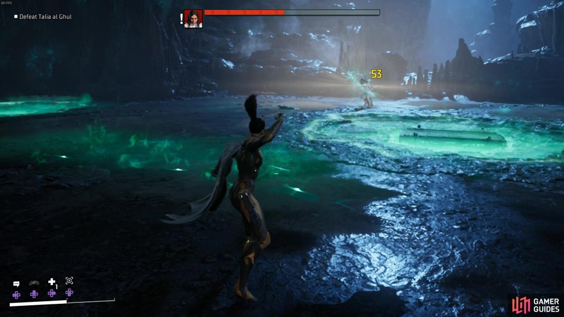 Use ranged attacks so you don&rsquo;t have to deal with her melee attacks too often!