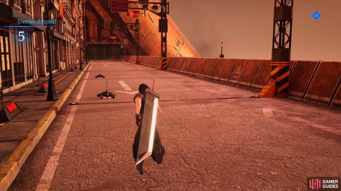Run to the end of the road, and fight any monster that appear in front of you.