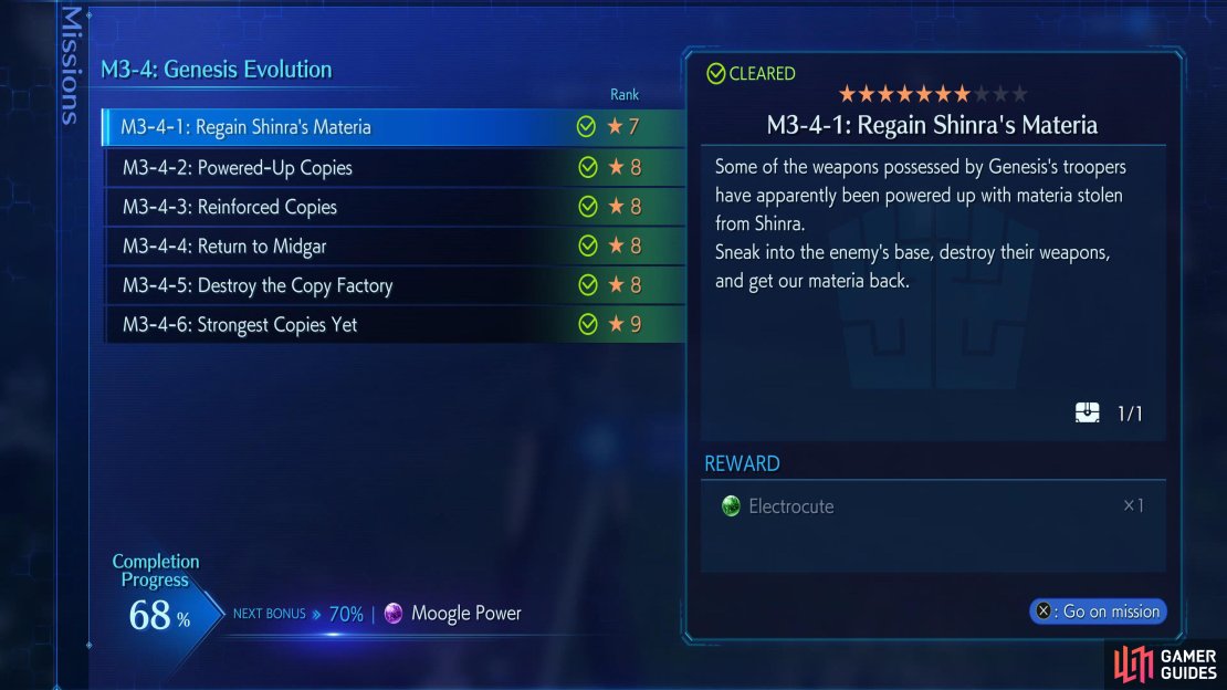 You&rsquo;ll have to complete the previous category of mission to access the Genesis Evolution set.