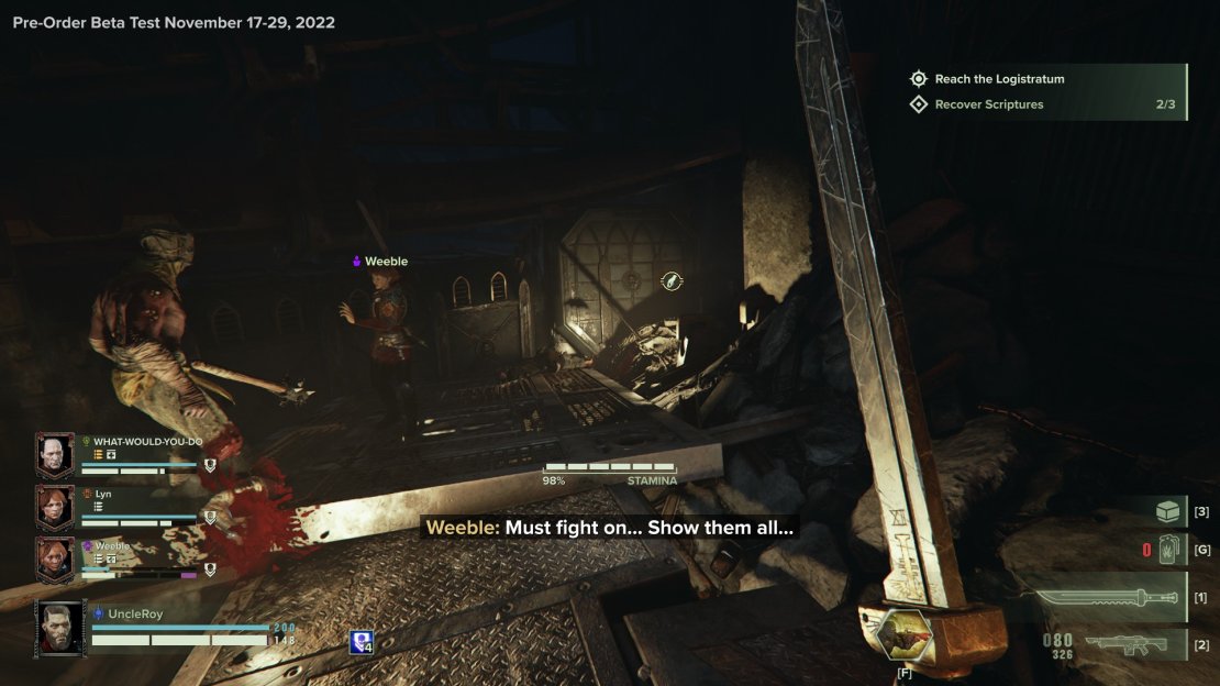When you enter the Rats Nest, drop down into the railway section and turn right. There&rsquo;s a scripture hiding in the back on a metal slab hidden in the dark.