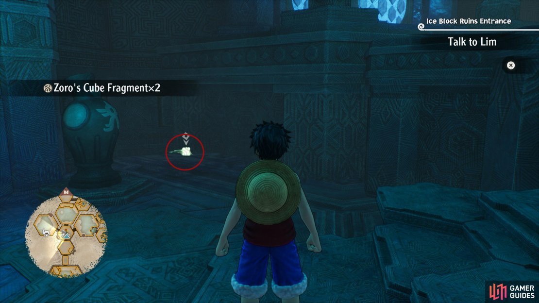 In the southwest corner near the Ruin&rsquo;s Entrance Save Point.