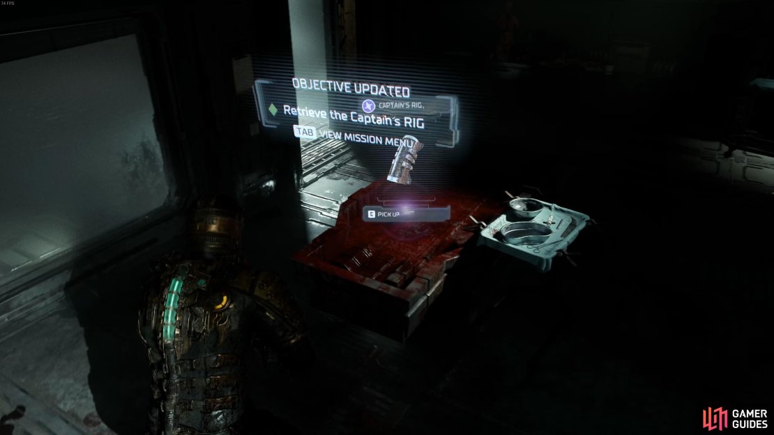 You&rsquo;ll find the log on this medical bed after clearing the Morgue of enemies.
