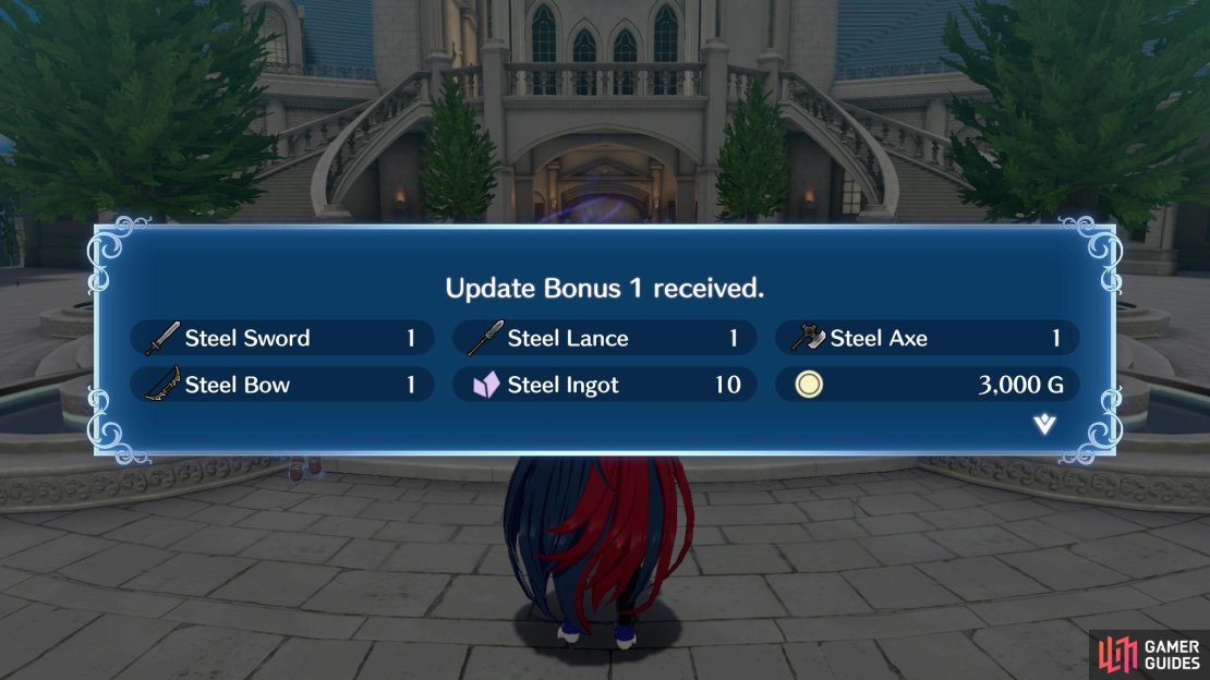 Any player who downloads the day one patch will gain a variety of weapons and refining materials.